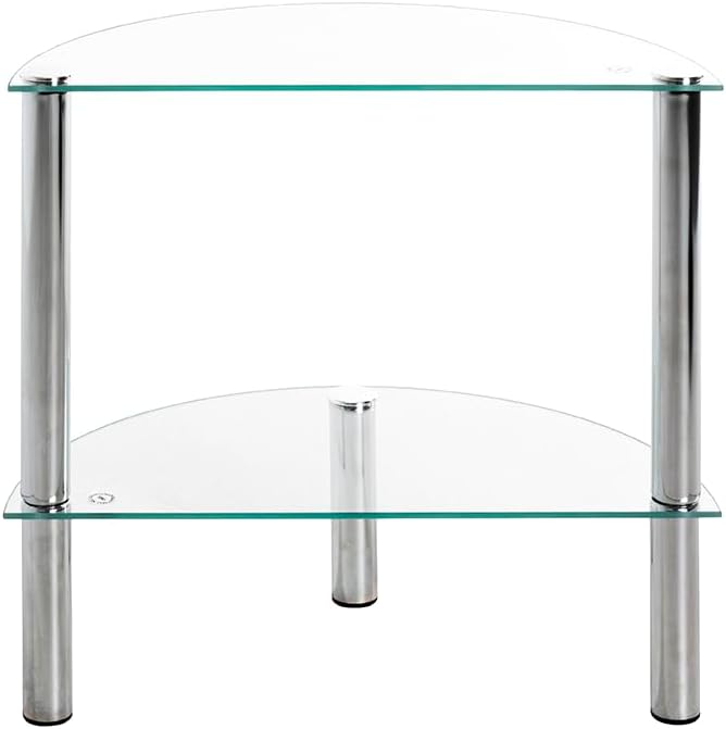 HAKU Möbel Beistelltisch, Metall, chrom, B 45 x T 22 x H 47 cm 45 x 22 x 47 cm Chrom, 45 x 22 x 47 c