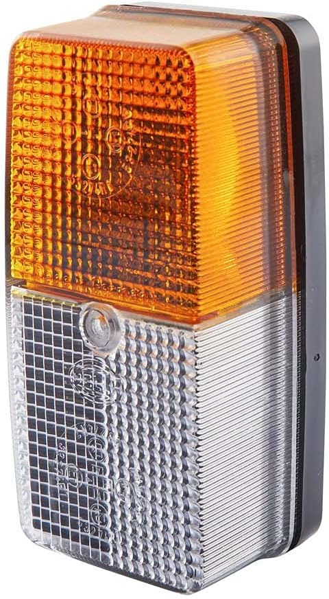 HELLA Blinkleuchte - Halogen - 24V / 12V - Anbau - ECE - Lichtscheibenfarbe: weiss/gelb - Stecker: C