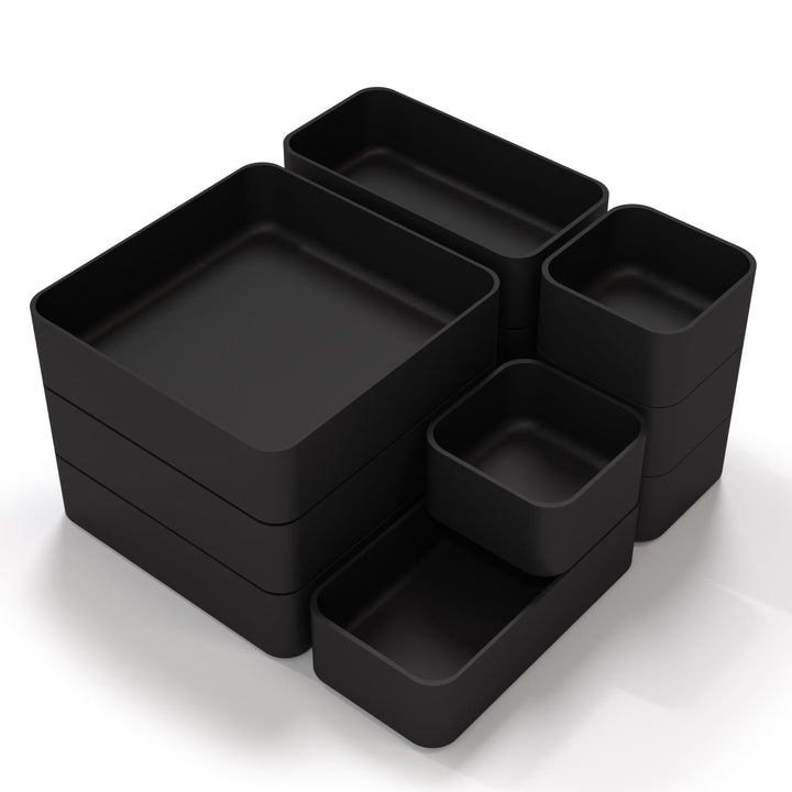 Stapelbares Schubladen-Organizer-Set, verschiedene Grössen, Schreibtisch-Schubladen-Organizer, Ablag