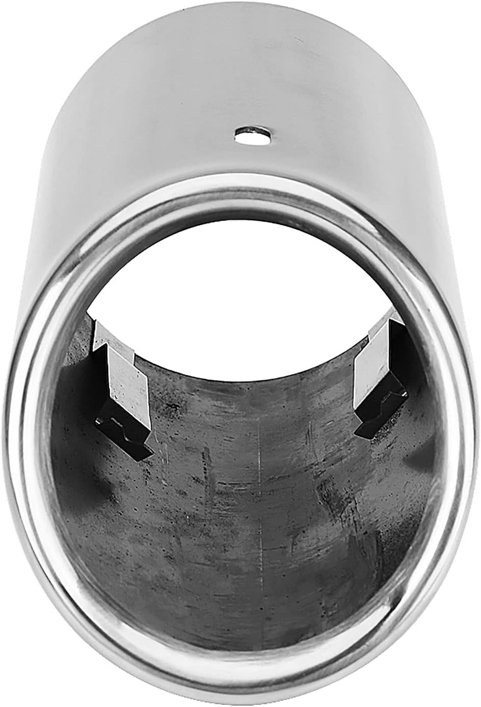 Qiilu 1 Paar Auspuffblende Edelstahl spiegel poliert Chrom Plug&Play Endrohrblenden Endrohrblende Au