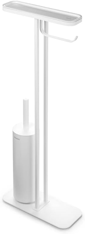 Brabantia - Mindset Toilettenbutler - Badezimmerregal, Klopapierhalter & Hygienische Toilettenbürste