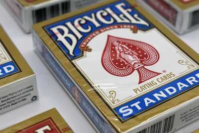 Paket von 12 Pokerkarten Bicycle Standard (6 Blau / 6 Rot) Rider Back 12 Decks Einzelbett, Rider Bac