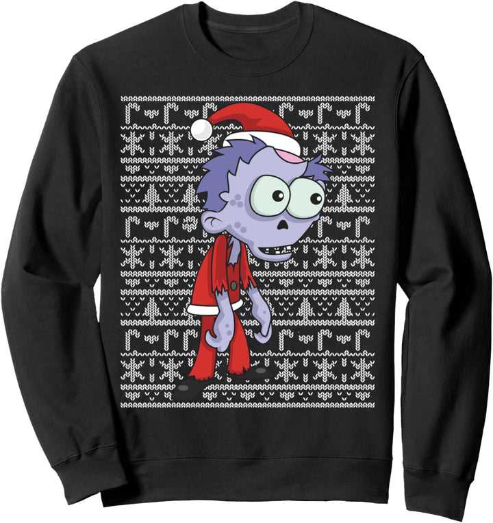 Weihnachten Weihnachtsmann Zombie Kinder Jungen Jugendliche Männer Frauen Sweatshirt