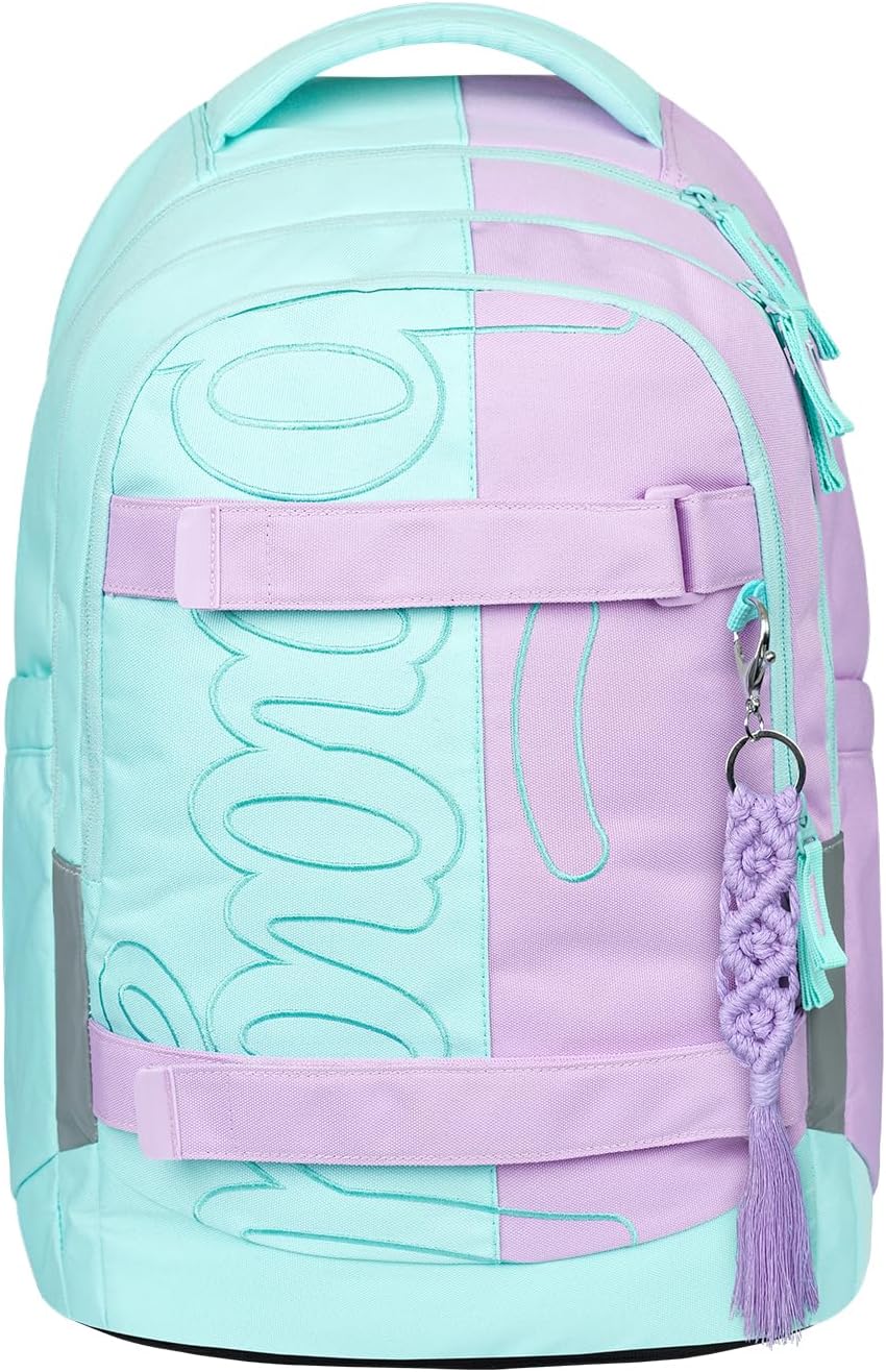 Baagl Schulrucksack Set Jungen Mädchen Teenager 5 Teilig, (Skateboard Rucksack Skate MAX, Mäppchen,