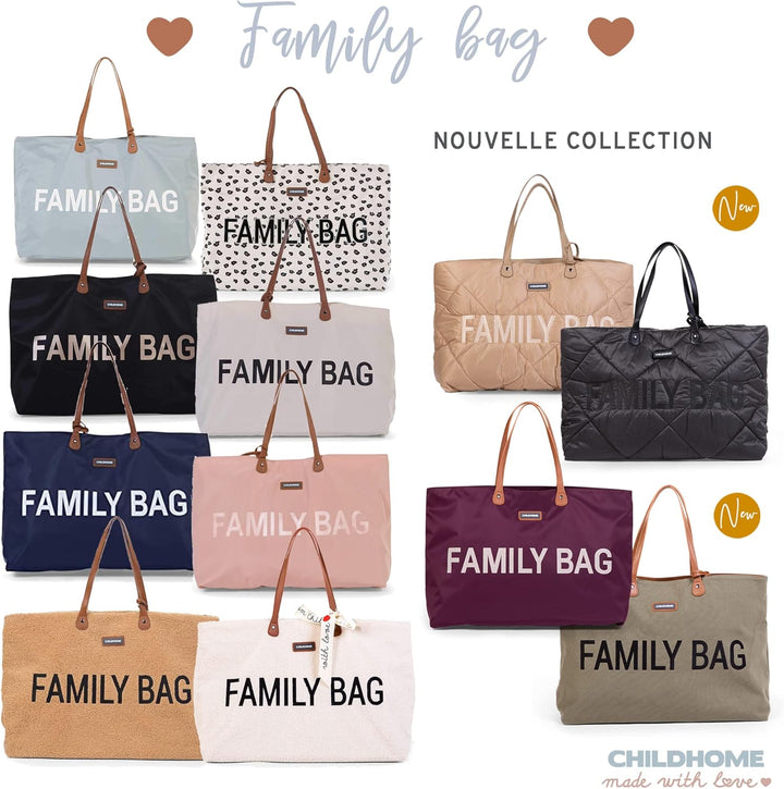 Childhome, Family Bag, Wickeltasche, Reise-/Wochenendtasche, grosses Fassungsvermögen, abnehmbare Ta