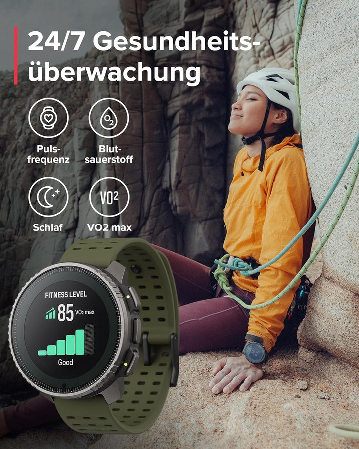 SUUNTO Vertical Abenteuer Uhr - GPS Smartwatch, Akkulaufzeit bis zu 65 Tagen, Militärgeprüftes Gehäu