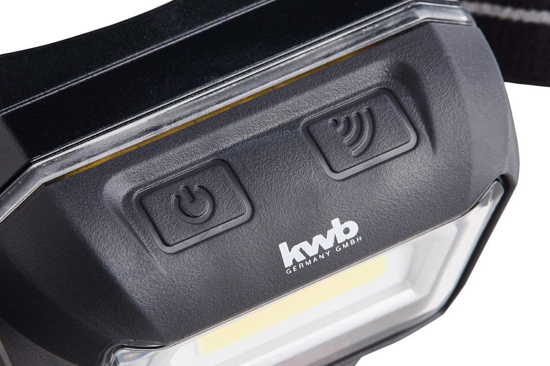 kwb Akku Kopf-Leuchte mit Bewegungs-Sensor (Ein/Aus) COB LED Technik, 1500 mAh Li-Ion Batterie, ANSI