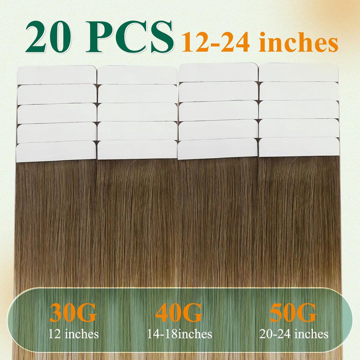 Easyouth Tape on Extension Echthaar Remy Tape in Echthaar Extensions Tape in Echthaar Extensions Bal