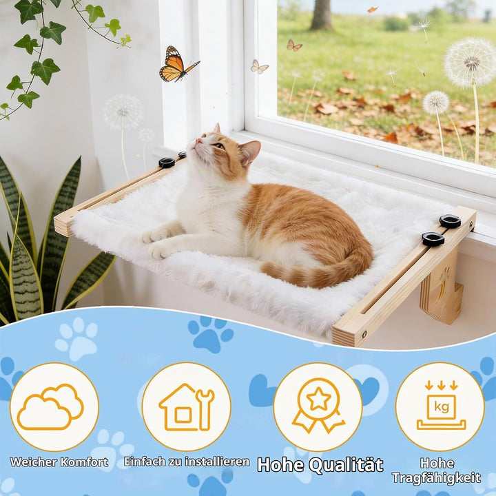 Heizungsliege Hängende Katzenhängematte, Holz Hängematte Katze Heizung, Katzenbett Hängen, Fensterba