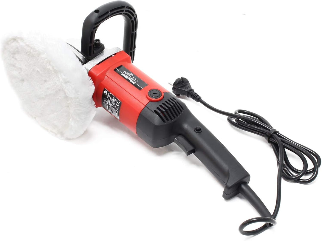Wiltec Poliermaschine Set aus 21 Teilen 1200W bis 3000 U/min, Schleifgerät mit 6 Stufen inkl. vieler