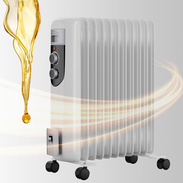Tronitechnik® Elektroheizung Ölradiator Öl-Heizung Radiator 3 Heizstufen 11 Rippen Elektrischer Heiz