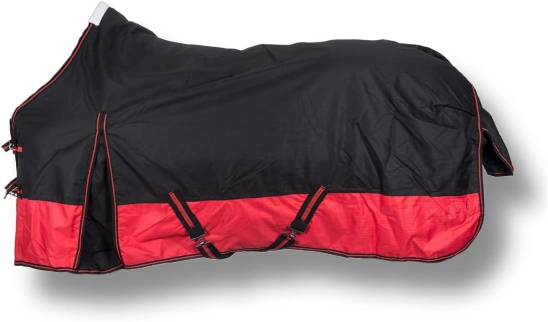 RL24 - Winterdecke 200g Füllung 600D BASICLINE schwarz/rot 95cm Schwarz/Rot (Altes Modell) 95cm (200