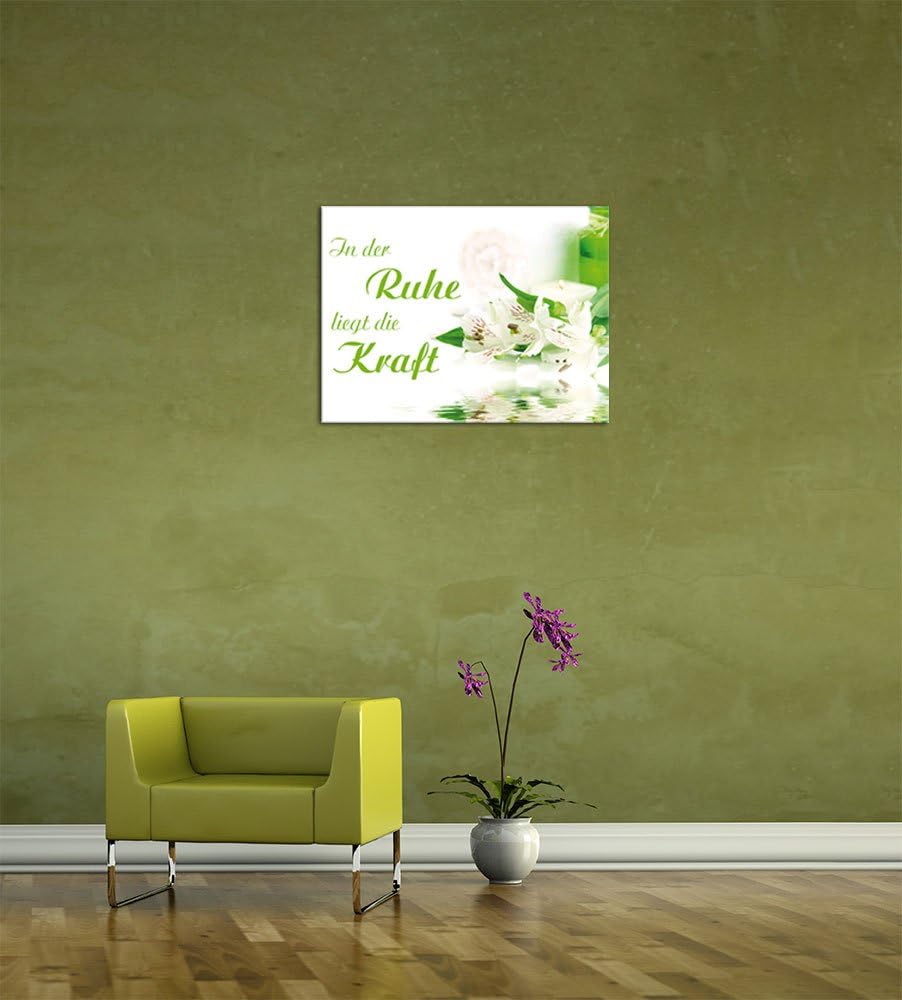 Bilderdepot24 Bild auf Leinwand | In der Ruhe liegt die Kraft in 60x50 cm als Wandbild | Wand-deko D