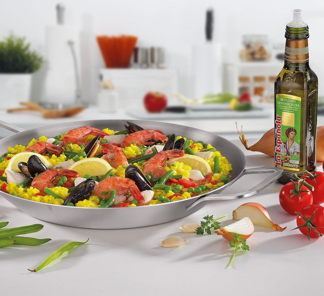 Spring INTERNATIONAL COOKING Paella-Pfanne MARBELLA, Ø 40 cm, Mehrschichtmaterial aus Edelstahl, für