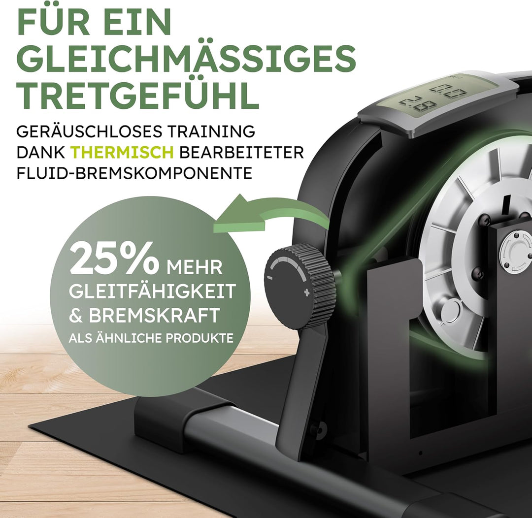 HELDENWERK Pedaltrainer Set - TÜV/GS geprüft NEU 2025 inkl. Befestigungsgurt & Anti-Rutschmatte - Ar
