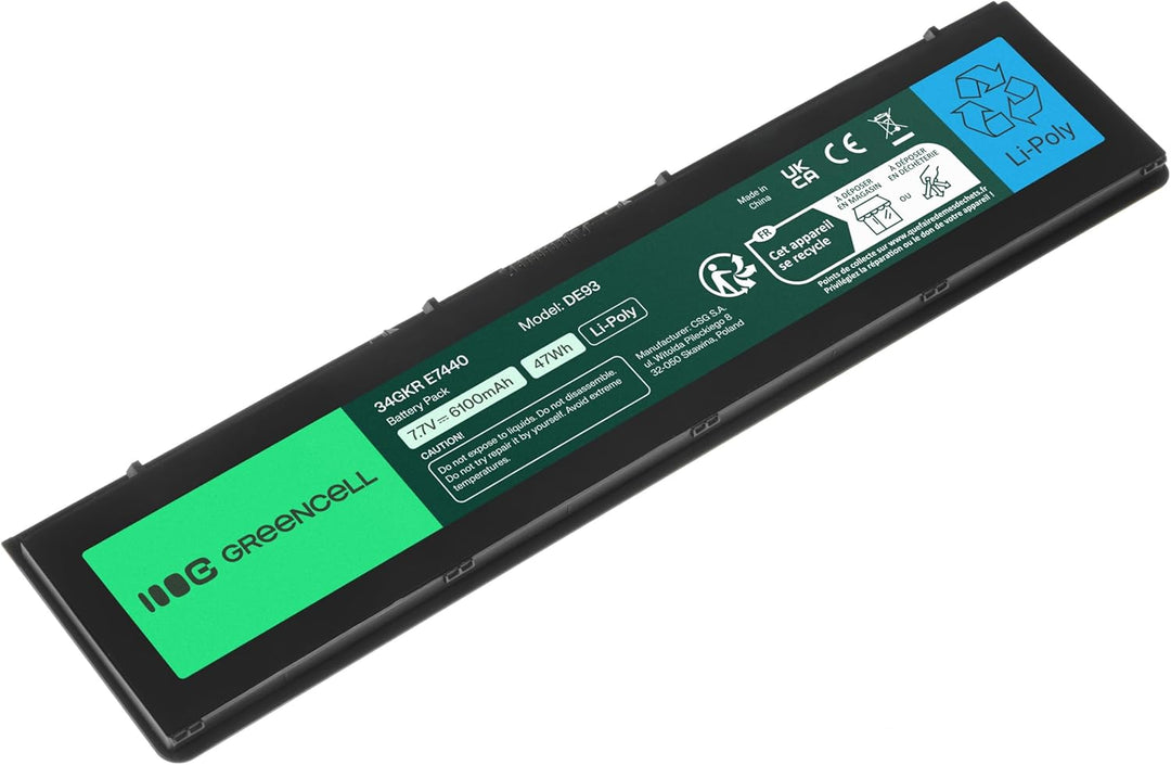 Green Cell Laptop Akku 34GKR 3RNFD PFXCR 909H5 F38HT WVG8T 0909H5 0WVG8T 451-BBFS für Dell Latitude