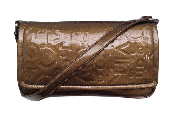 Calvin Klein Jeans Maggie Metallized CUX006AED00, Damen Clutches 26x14x6 cm (B x H x T) Braun Tobacc