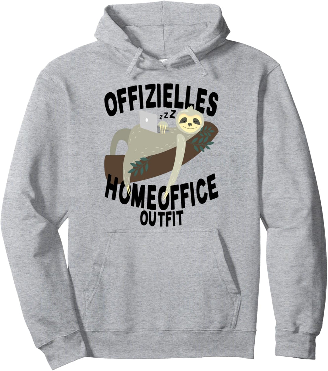 Offizielles Homeoffice Outfit Faultier Zuhause Faul Arbeiten Pullover Hoodie