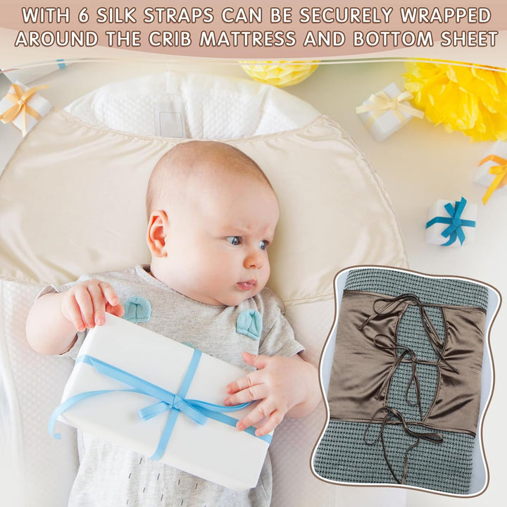 Hosuly Satin-Bettwäsche für Babykörbchen, 2 Stück, weiche Seide für Babykörbchen, rechteckige Matrat