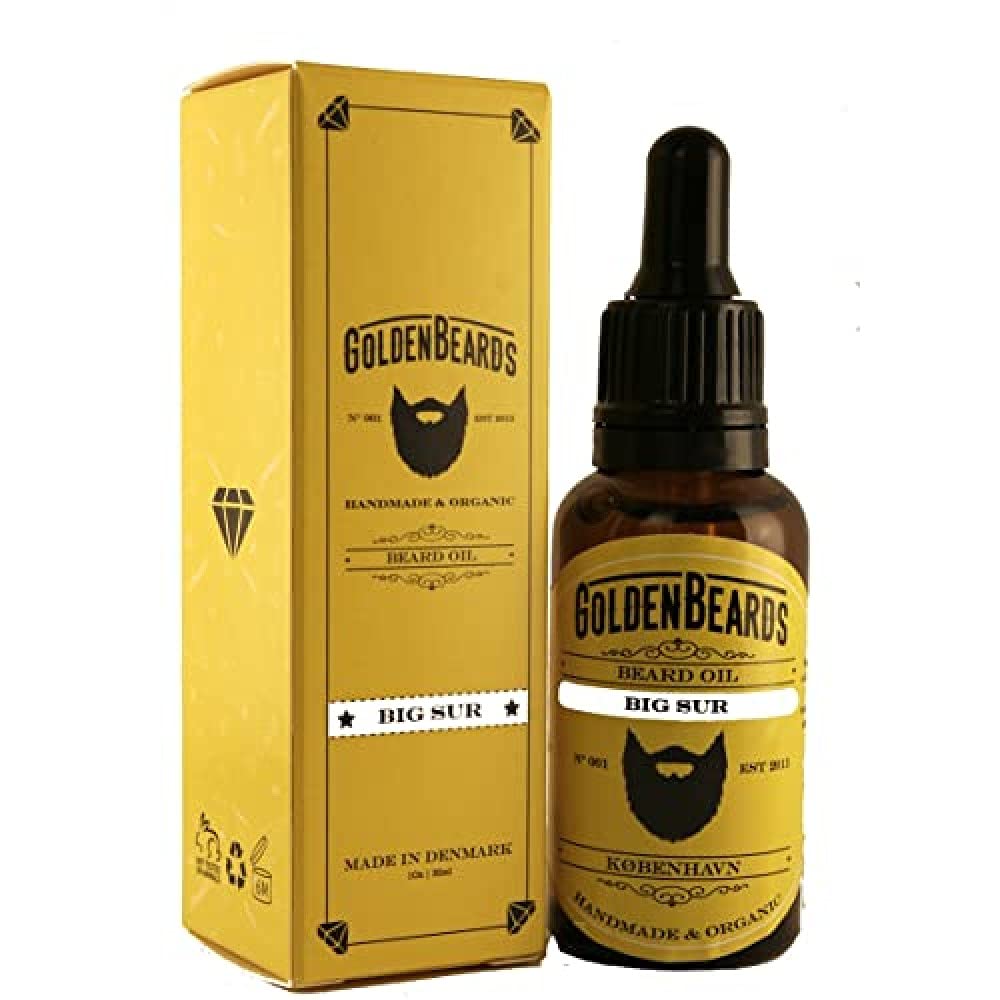 Bio Bartöl - BIG SUR 30ml 100% Natürlich | Jojoba & Argan & Mandelöl Feuchtigkeitsspenden Sie Ihren