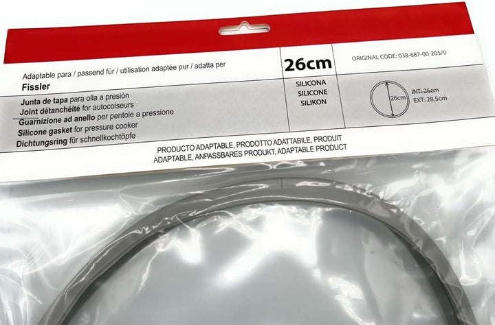 ELECTROTODO Dichtung / Gummi für Schnellkochtopf kompatibel mit Fissler Vitavit 26 cm Ø (9648)