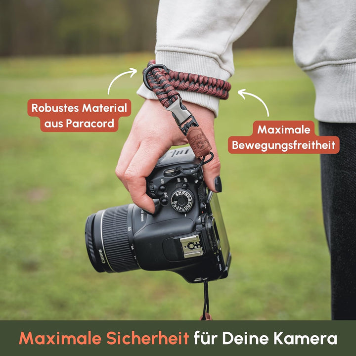 C-Rope Kamera Handschlaufe The Claw aus handgeflochtenem Paracord. Kameragurt mit Schnellverschluss-