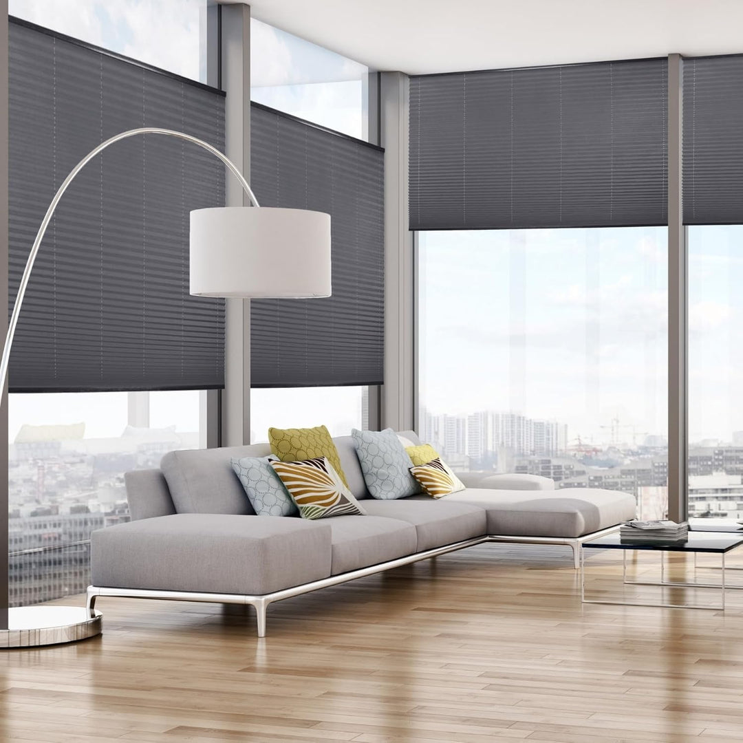 DECOOR Plissee Faltrollo nach mass Breite 120-160 cm Höhe 120-219 cm 24 Farben Rollo für Fenster und