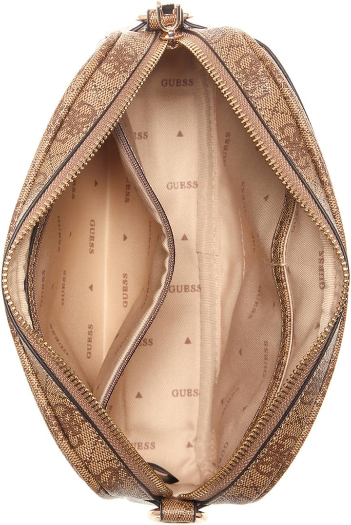 GUESS Damen Meridian Umhängetasche, Kameratasche Einheitsgrösse Latte Logo, Einheitsgrösse Latte Log