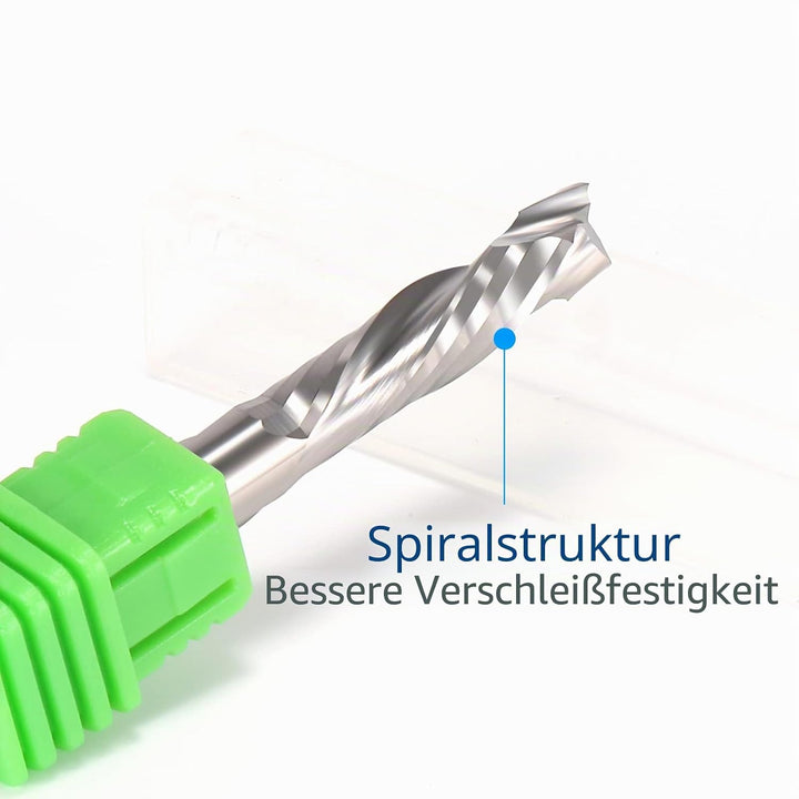 EU_HOZLY 1/8-Zoll-Schaft mit 1/8-Zoll-Schneiddurchmesser Hartmetall-Schaftfräser Up- und Down-Cut-Ko