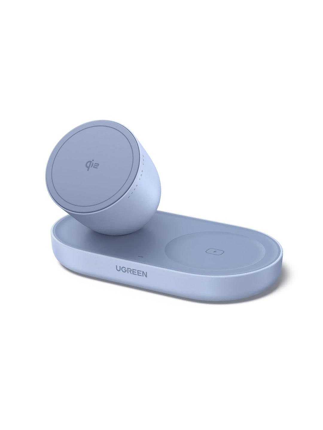 UGREEN 2-in-1 Magnetisches Kabelloses Ladegerät 15W, Qi2 zertifizierte iPhone Ladestation kompatibel