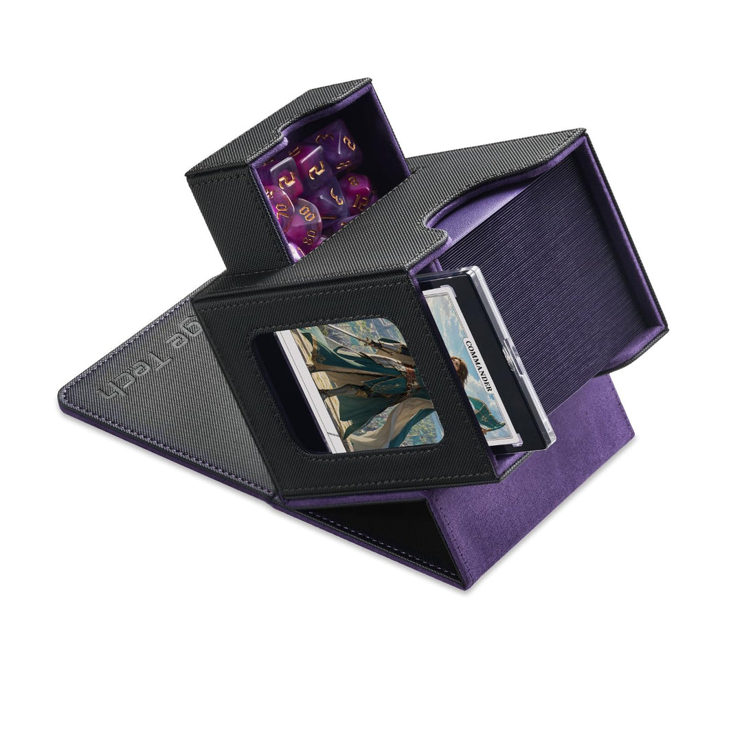 Commander Deckbox für MTG - Patentiertes Design, Commander Display, passt für 100 doppelt eingehüllt