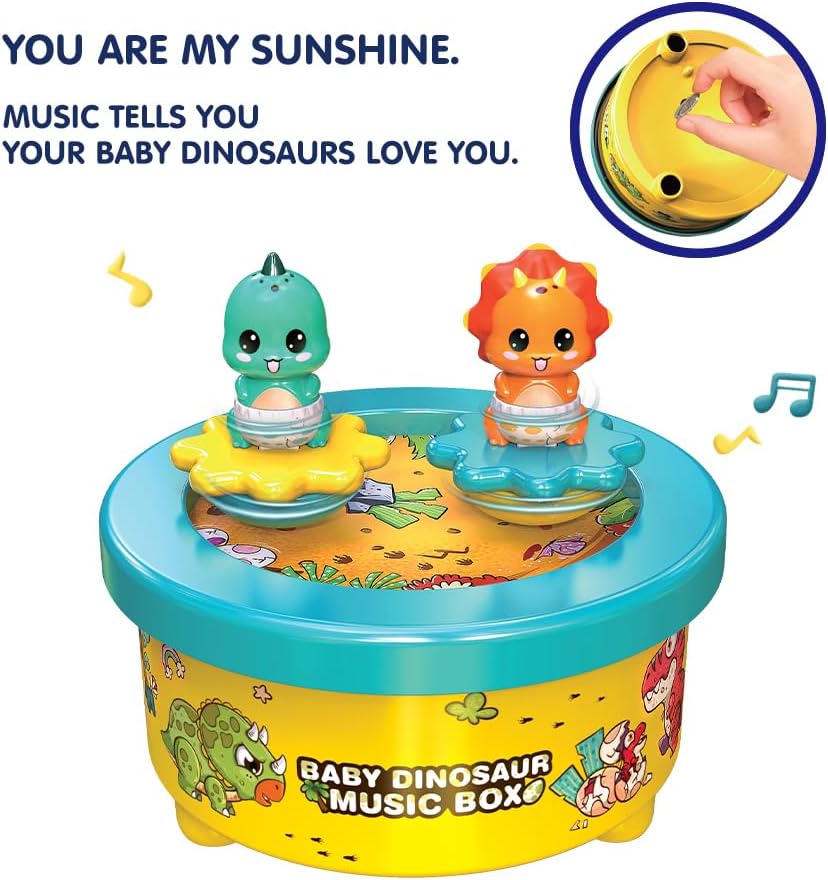 WEofferwhatYOUwant Dinosaurier-Baby-Spieluhr. Sanfte Melodien für kleine Abenteurer Dinosaurier-Enth