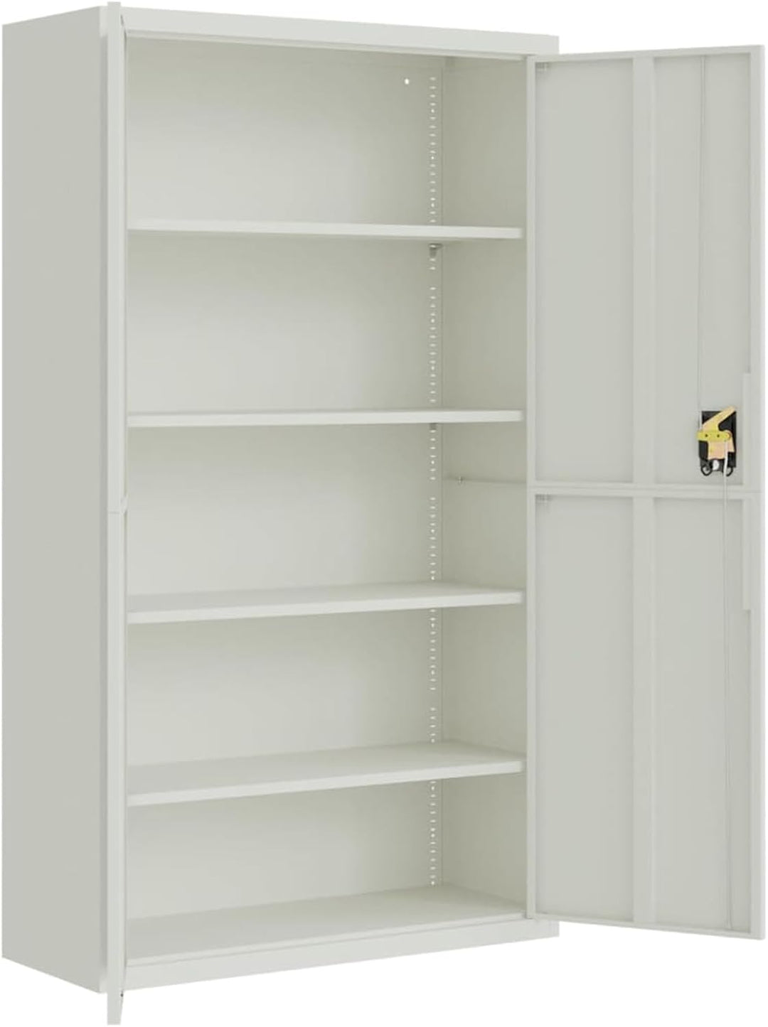 GuyAna Aktenschrank Hellgrau 105x40x180 cm Stahl Schrank BüRo Ordnerschrank AktenschräNke Stahlschra
