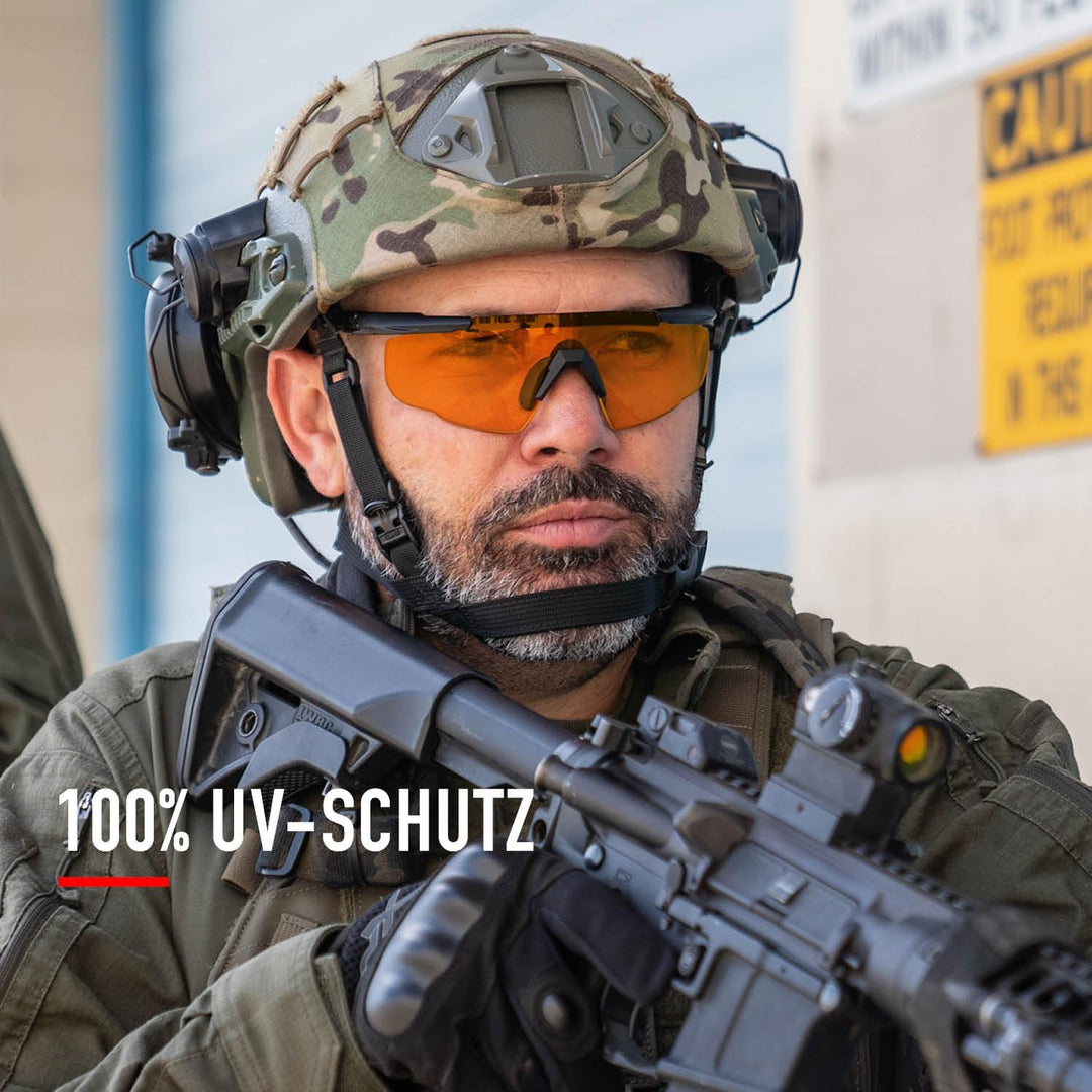 Wiley X | Saber Advanced | Schiessbrille & Sportbrille Herren | Perfekt als Laufbrille Fahrradbrille
