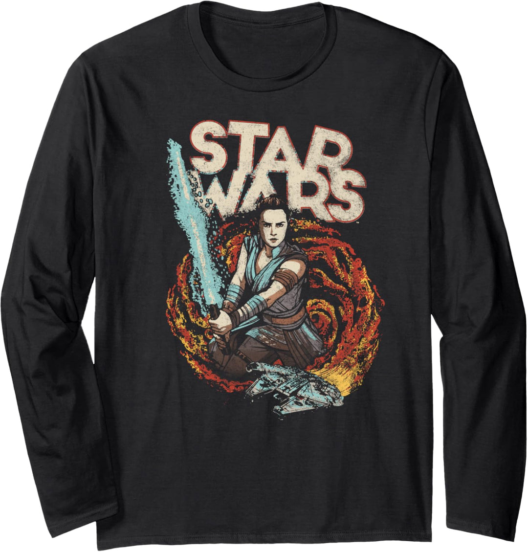 Star Wars: The Rise Of Skywalker Rey & Millennium Falcon Langarmshirt