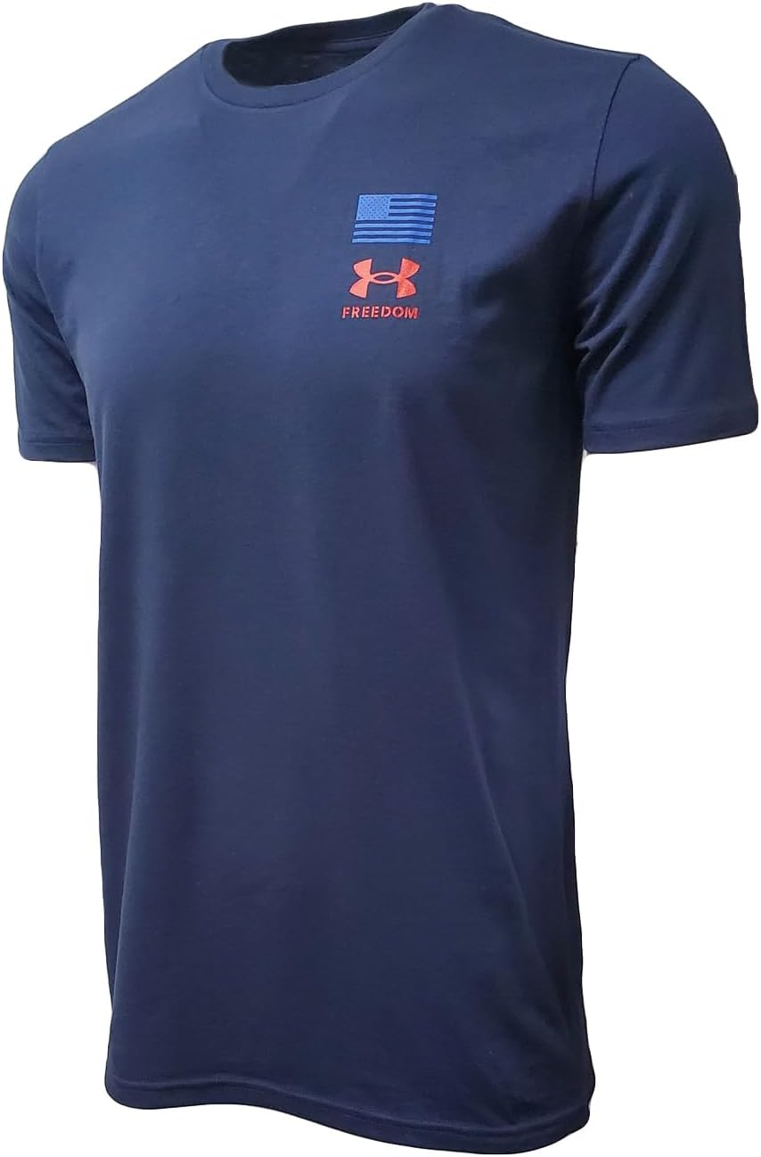 Under Armour Herren T-Shirt Freedom Flag, L (410) Midnight Navy / Red