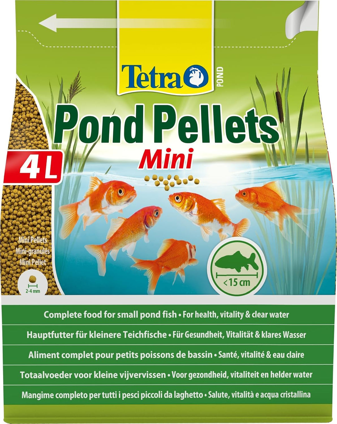 Tetra Pond Pellets Mini – Hauptfutter für kleine Teichfische & Pond Sticks - Fischfutter für Teichfi