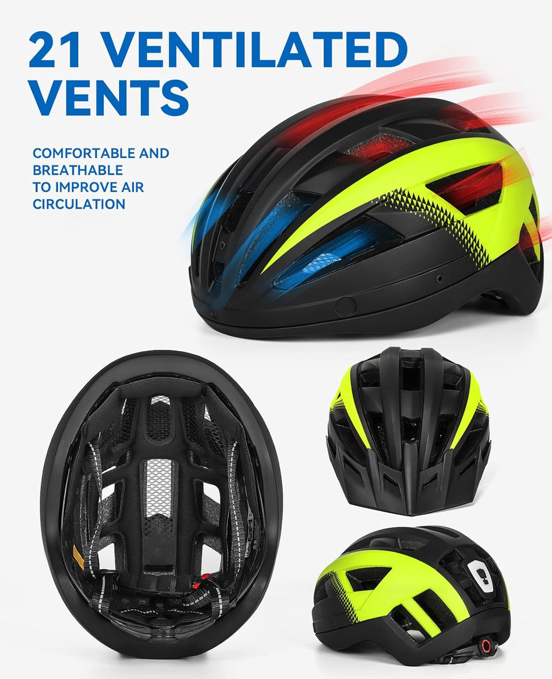 FUNWICT Fahrradhelm mit Visier für Herren Damen, Leichte Fahrradhelm mit Magnetischem Brille und USB