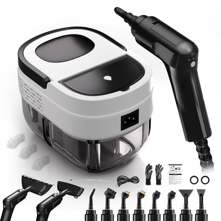Dampfreiniger Handgerät, Tragbarer Hochdruck Dampfreiniger für Zuhause &amp; Auto, 3-Stufiger Griff, 15