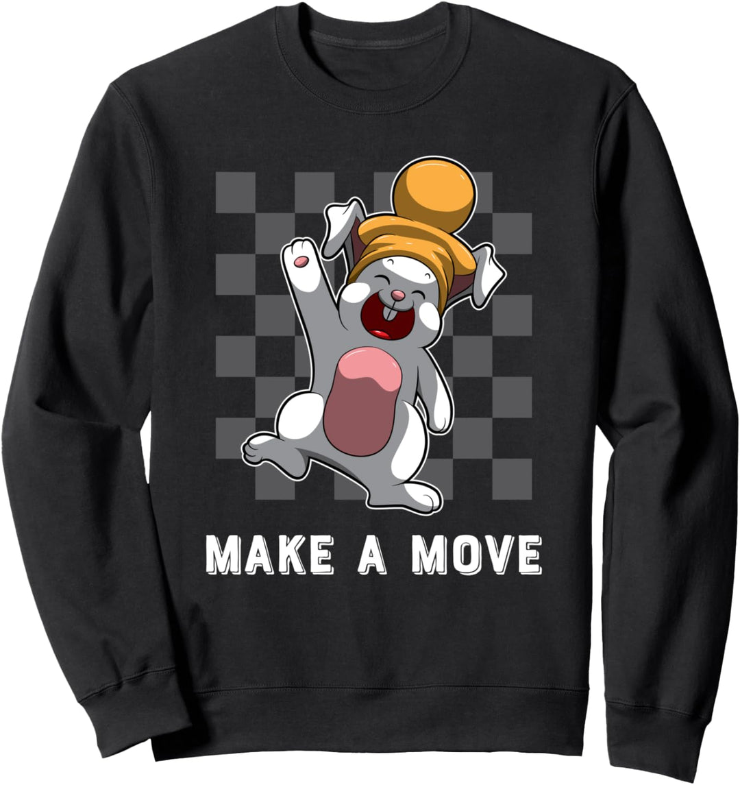 Schachbrettmuster mit Hase Bauer - Schach Sweatshirt