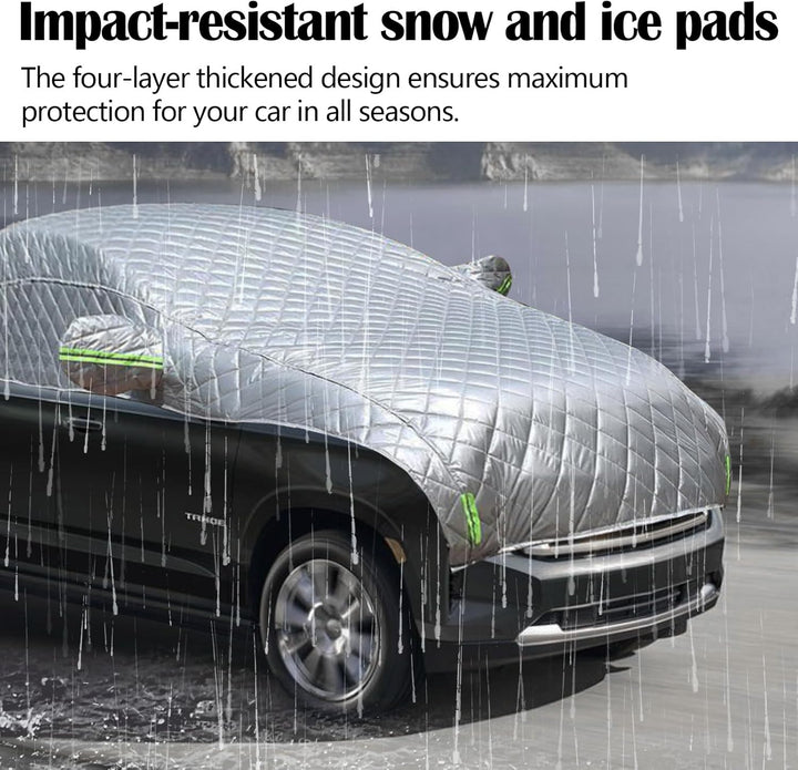 Autoabdeckung, 520x240cm Halbgaragenabdeckung Hagelschutz Auto Hageldecke für Autos Frontscheibenabd