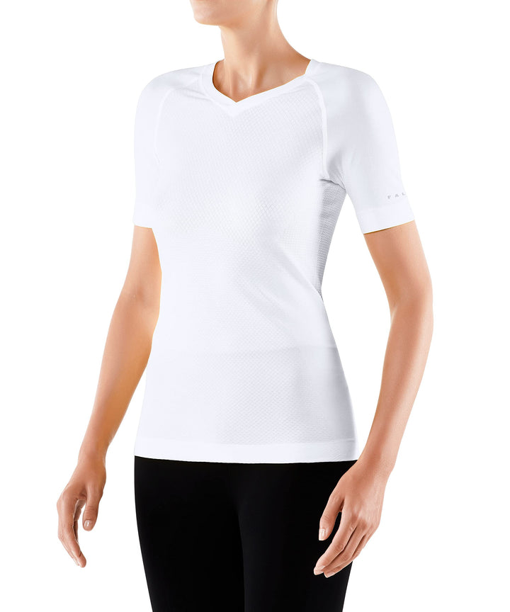 FALKE Damen Cool V Neck Funktionsshirt Kurzarmshirt warme bis heisse Temperaturen Funktionsunterwäsc