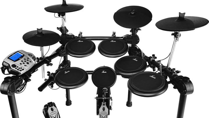 XDrum DD-520 PLUS E-Drum Set (elektronisches Schlagzeug, mit Sticks & Fussmaschine, Kopfhörer-Anschl