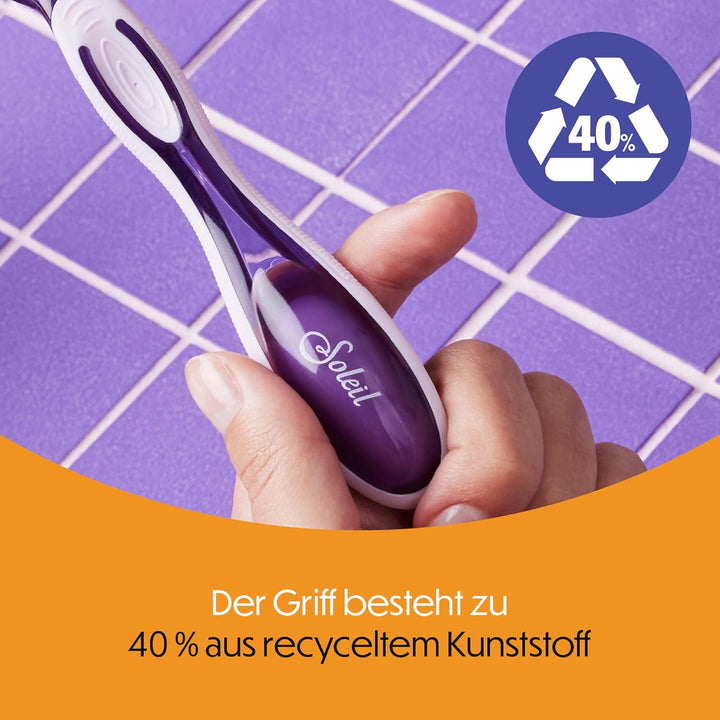 BIC Click 5 Soleil, Rasierer Damen, Nassrasierer mit 10 Wechselklingen mit je 5 Klingen, mit Aloe Ve