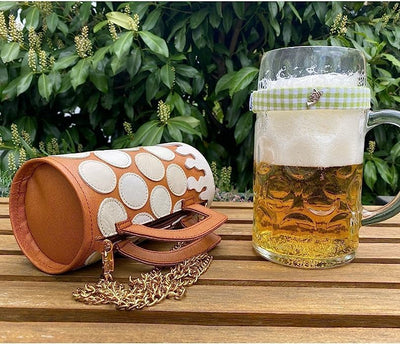 Mei Mass Designer Trachten Tasche Damen - Umhängetasche im Bierkrug Design - Oktober Umhängetasche -