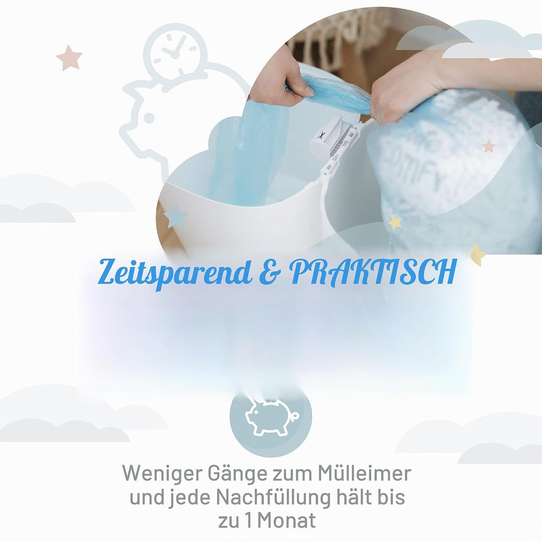Angelcare Windeleimer Nachfüllpack Plus 12er Pack 12 Stück (1er Pack) Blau Single, 12 Stück (1er Pac