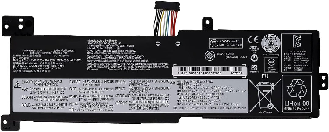 SwarKing Ersatz Akku Kompatibel mit Lenovo ideapad 330-15ARR Series L17M2PF2 L17D2PF1 L17M2PF1 5B10Q