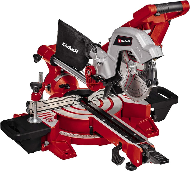 Einhell Zug-Kapp-Gehrungssäge TE-SM 216 Dual (1.800 W, Ø216 x Ø30, 215/305 mm Schnittbreite bei 45°/