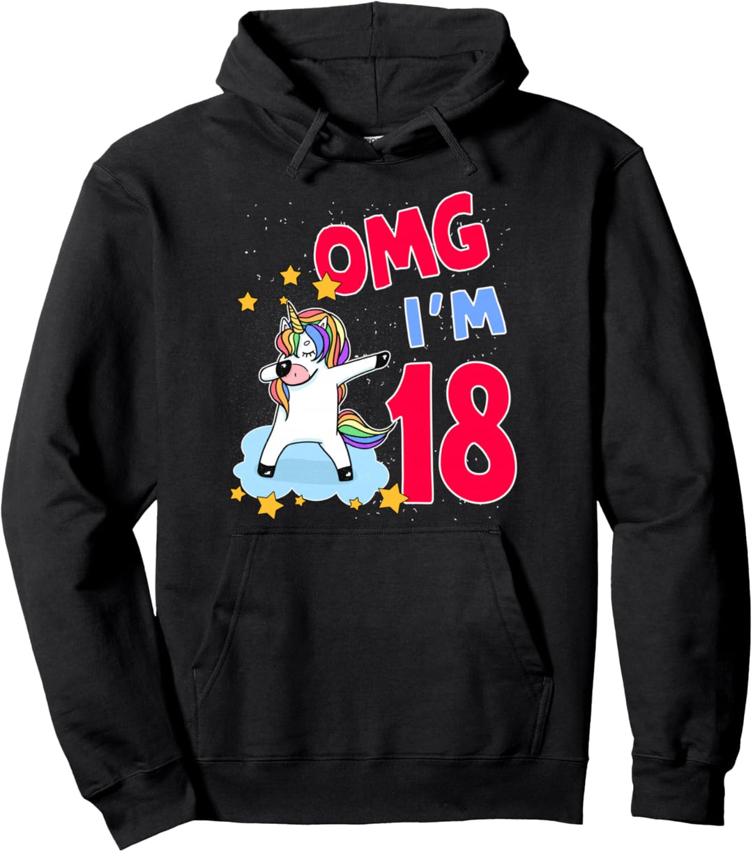 18. Geburtstag Einhorn Mädchen 18 Jahre Frauen Geschenk Fun Pullover Hoodie