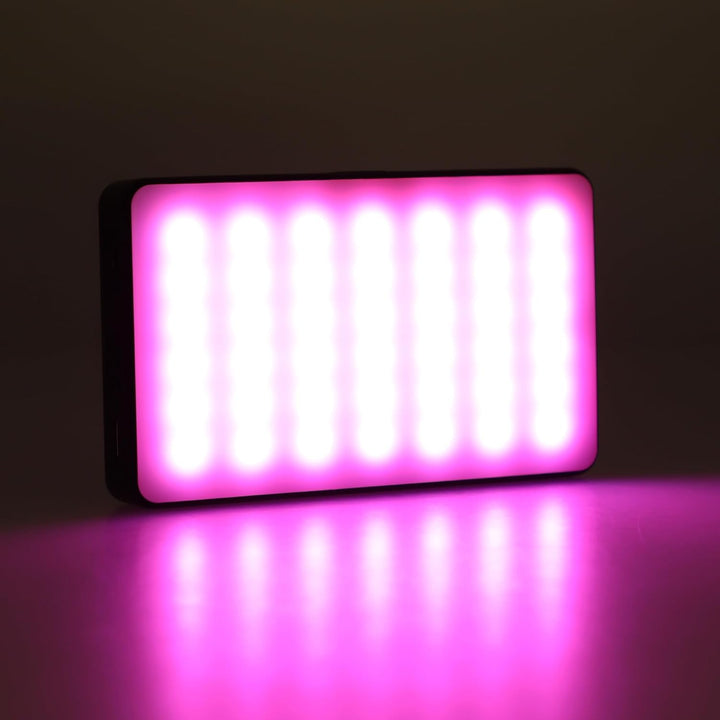 ayex vielseitige RGB LED Videoleuchte mit 20 Lichteffekten LCD-Display und integriertem Akku 20 Lich